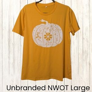 Unbranded Large Pumpkin Graphic T-shirt NWOT